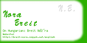 nora breit business card